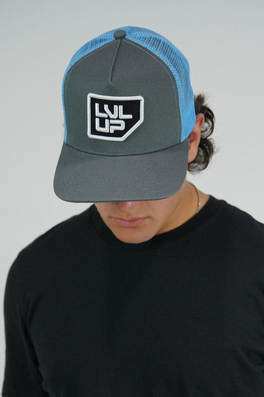 ETHER BLUE PLUG TRUCKER HAT
