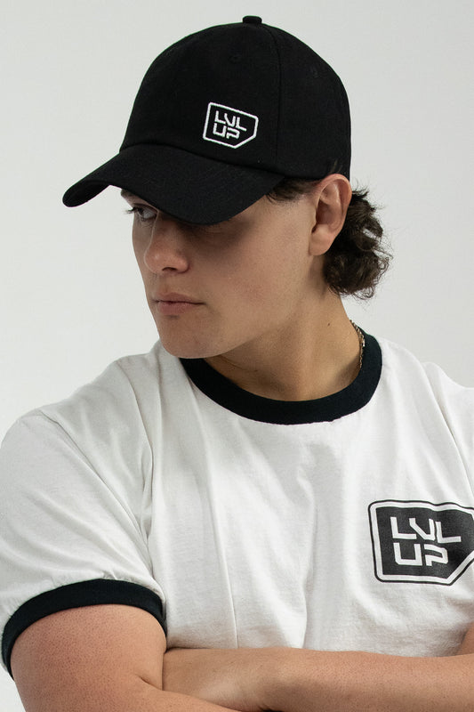 BLACK PLUG UNSTRUCTURED HAT